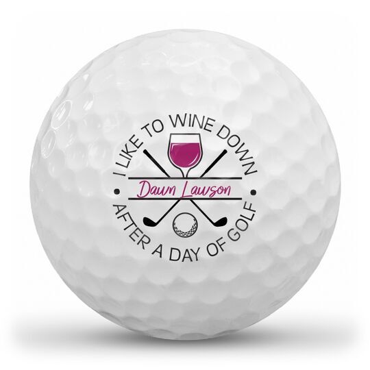 Wine Down Golf Balls